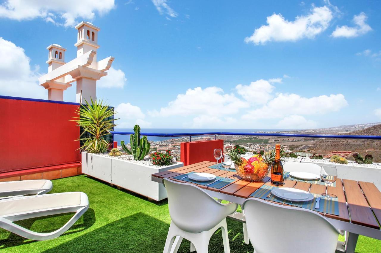 Wonderful View, Huge Terrace Solarium, Private Parking Appartamento Costa Adeje  Esterno foto