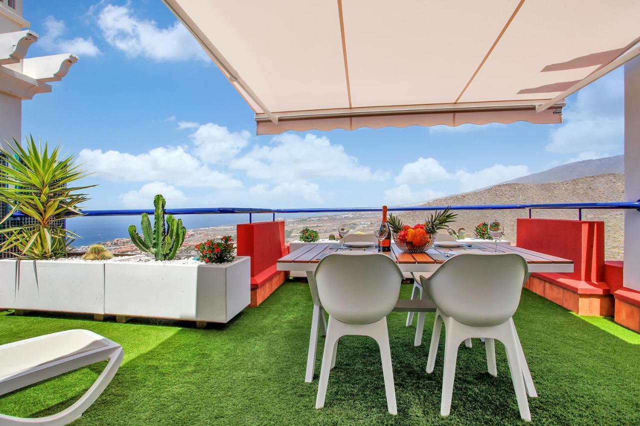 Wonderful View, Huge Terrace Solarium, Private Parking Appartamento Costa Adeje  Esterno foto